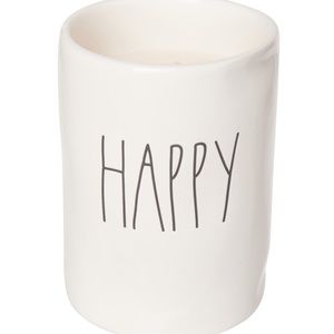 Rae Dunn “Happy” Candle, Citrus-Bergamot Scented!